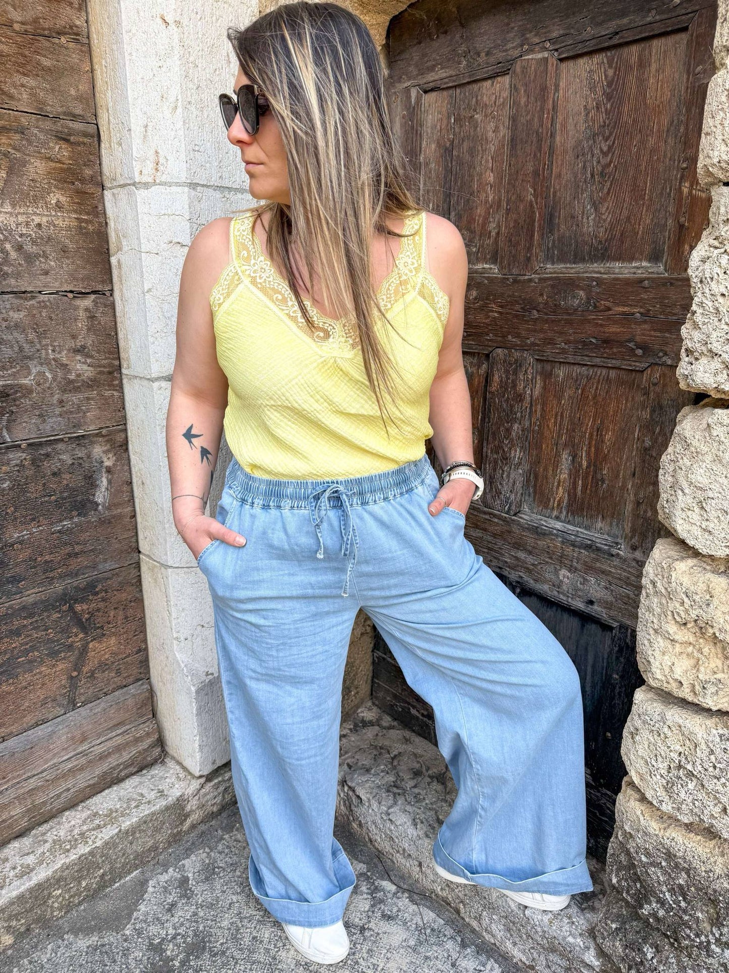 Top Gaze de coton Cecile