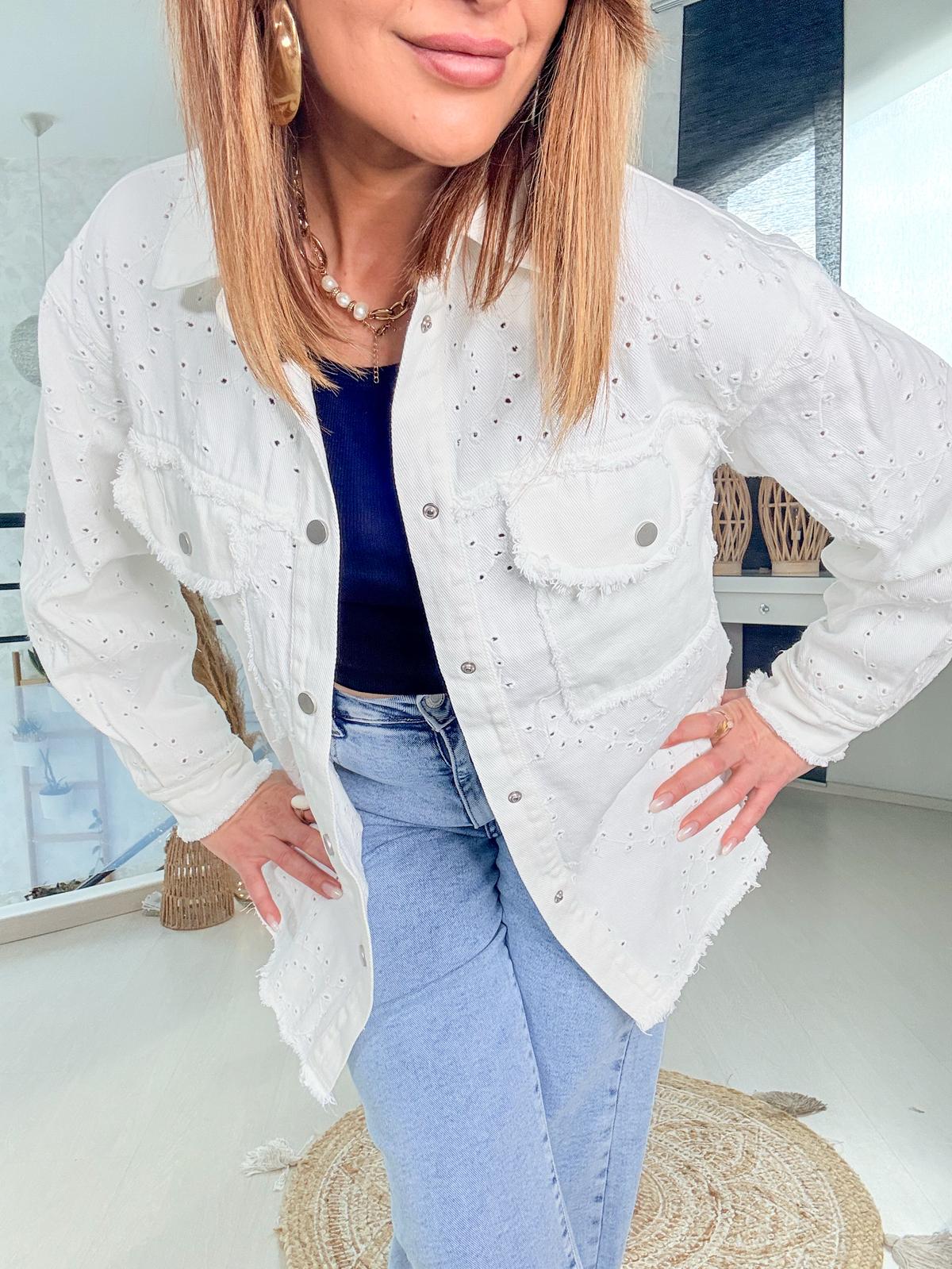 Veste Brodée en Jean Léana