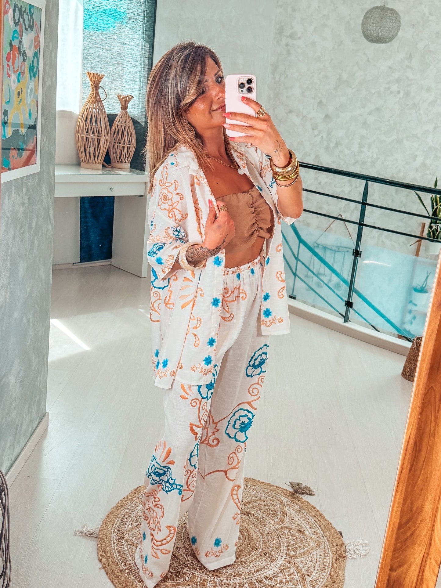 Top Chemise Fleur