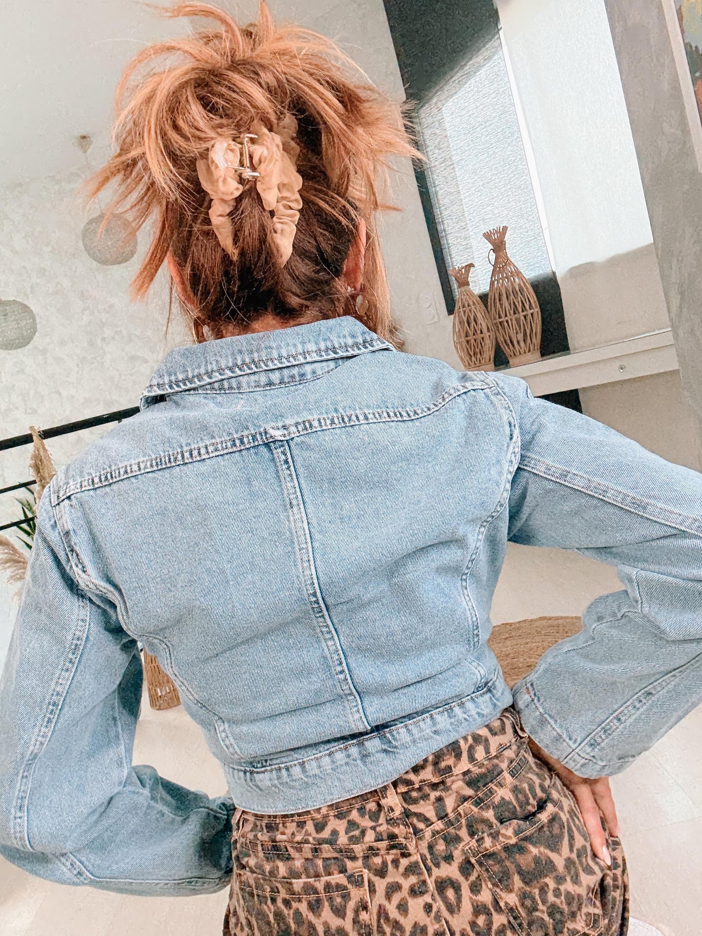 Veste en jean Zip