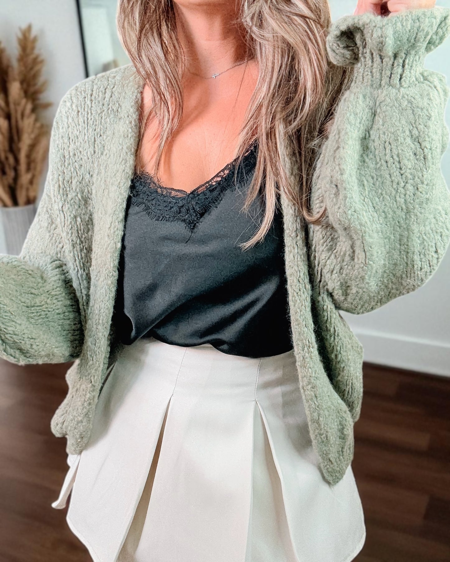 Gilet en laine kaki Helena