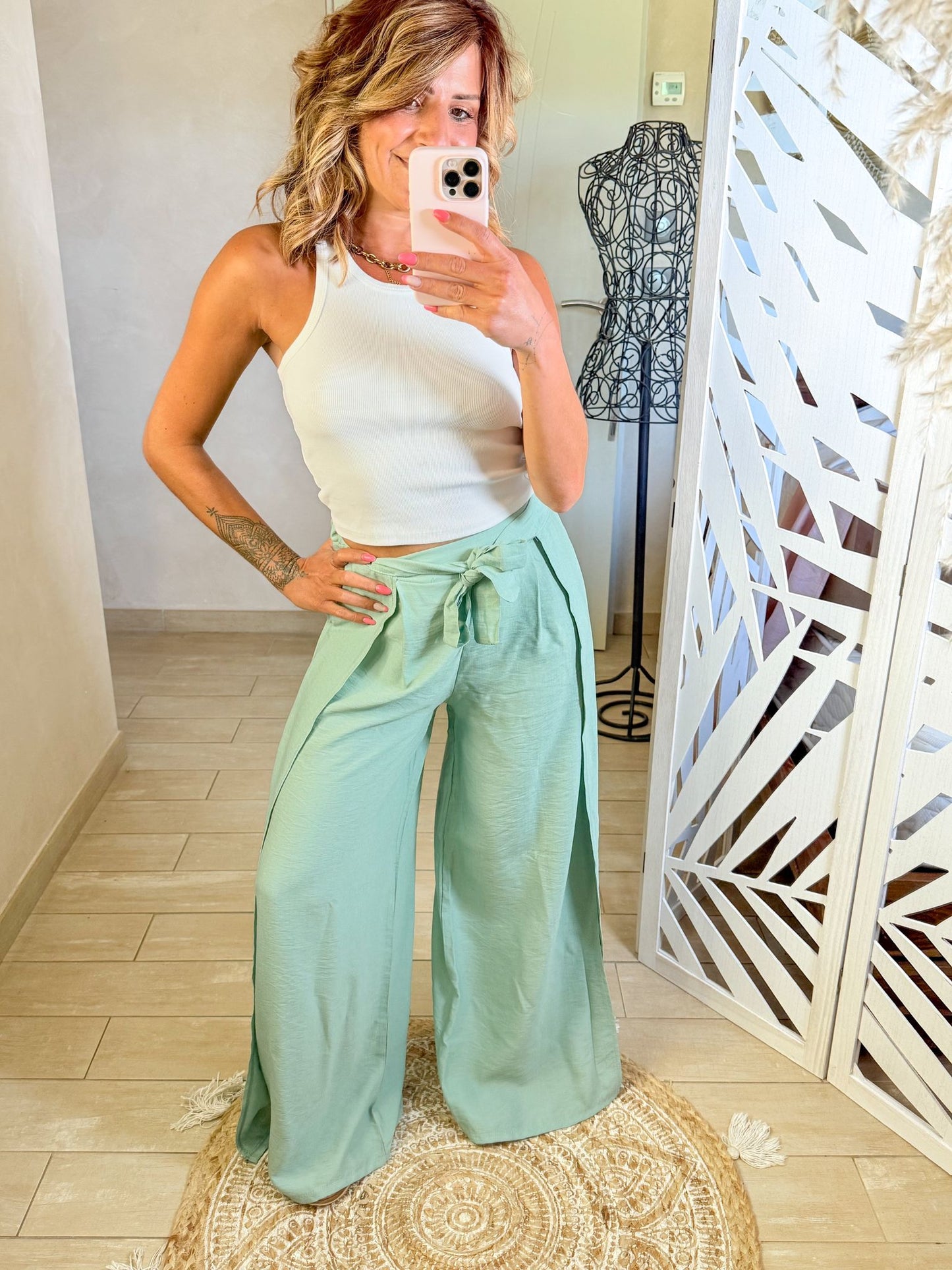 Pantalon vert d’eau