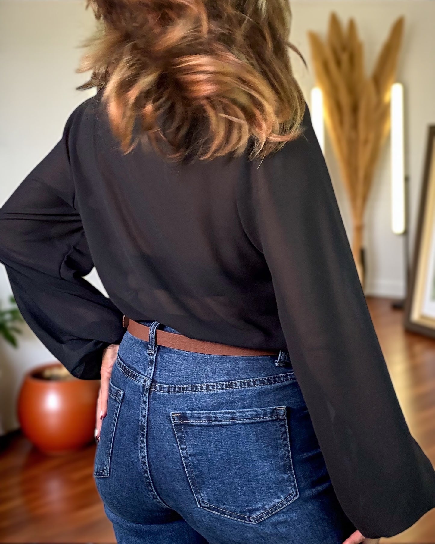 Chemise / Top noir Brooklyn