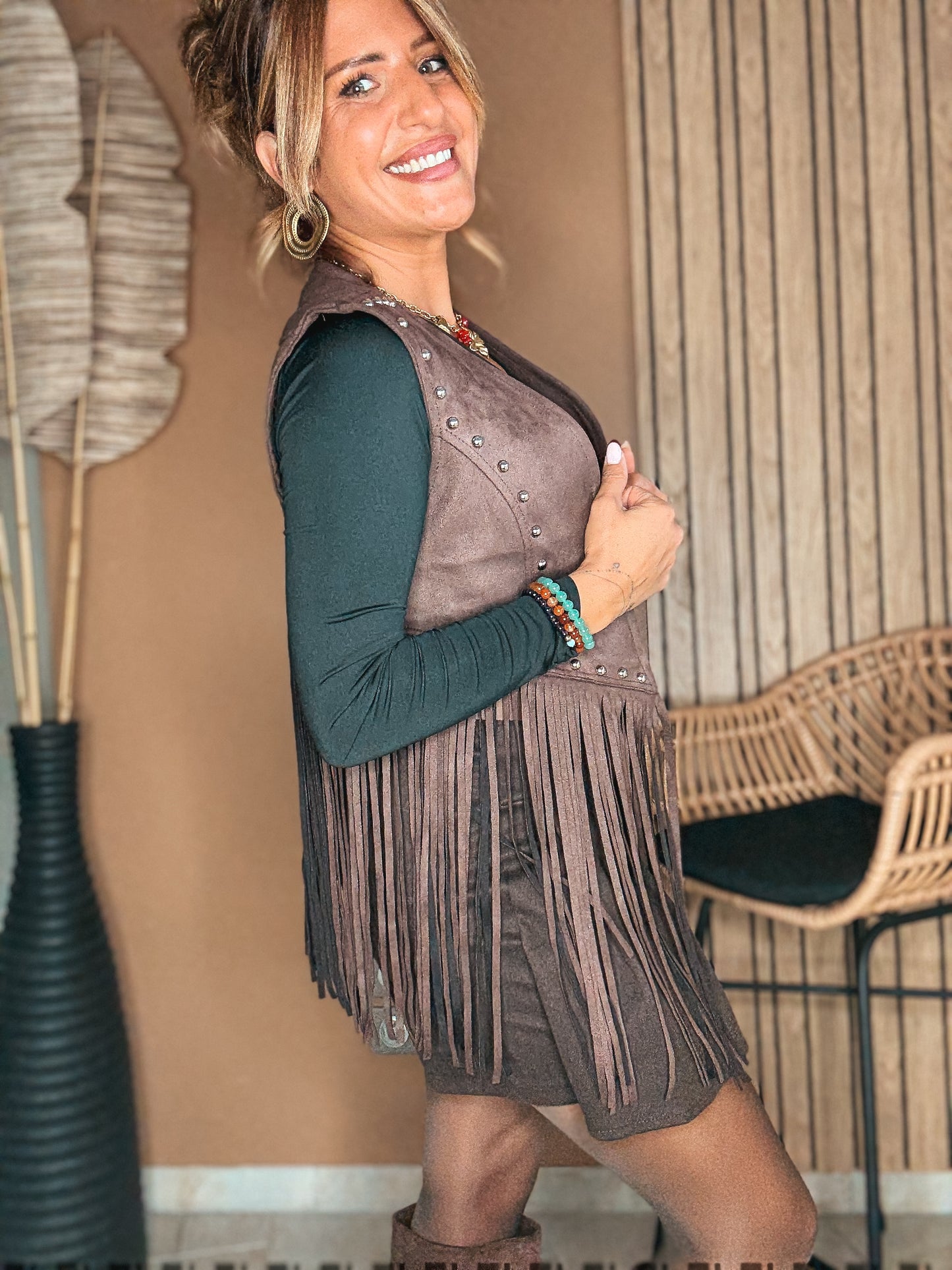 Veste Suédine Western