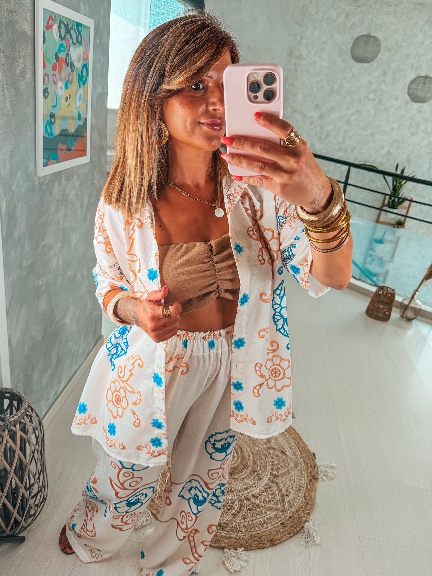 Top Chemise Fleur