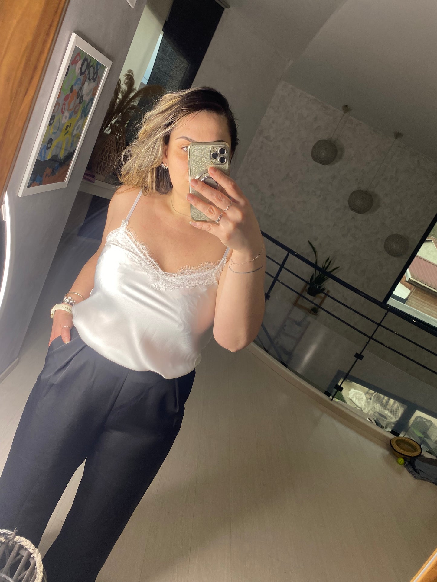Top dentelle Blanc Laura