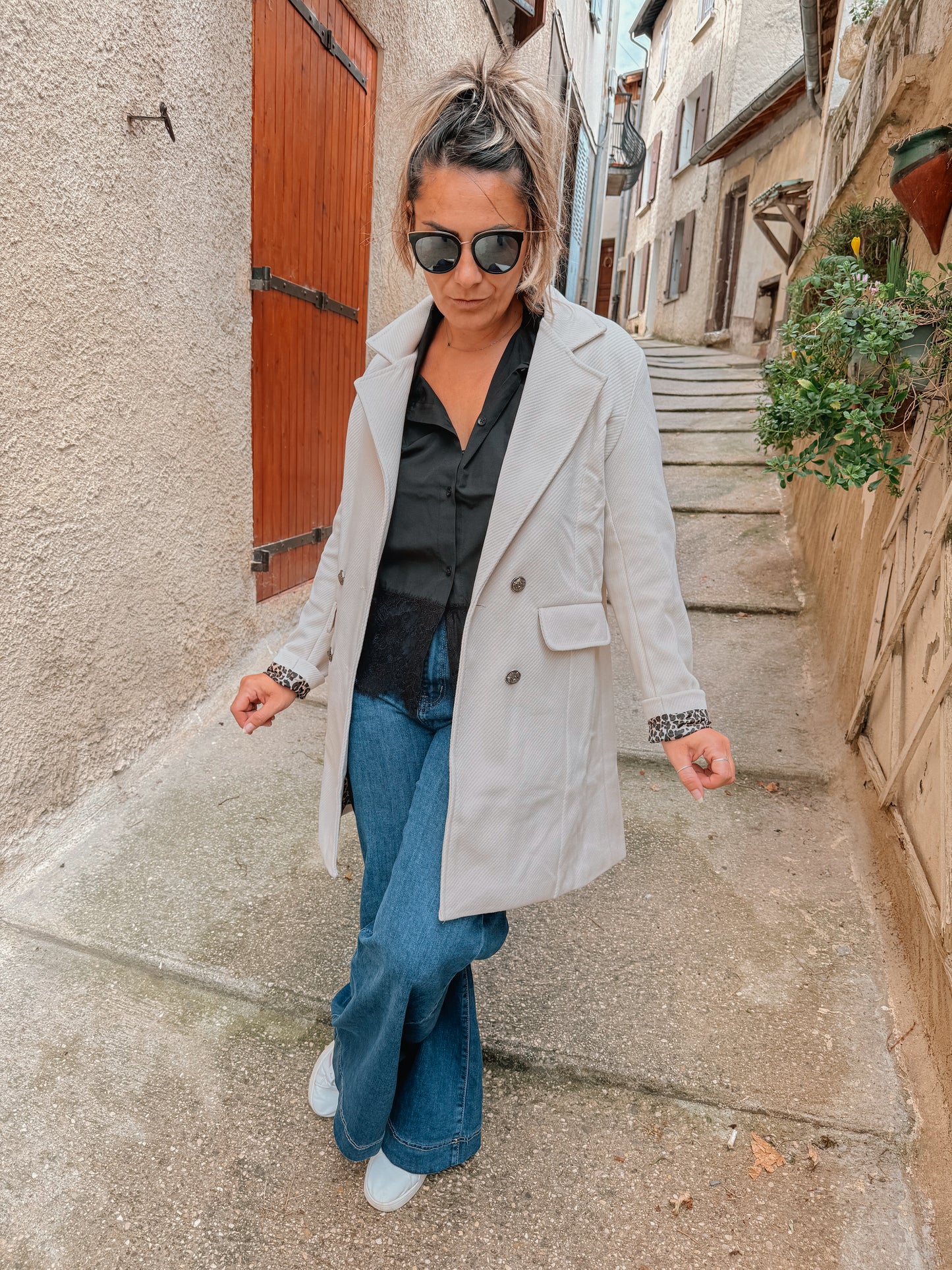Manteau / Veste beige leopard