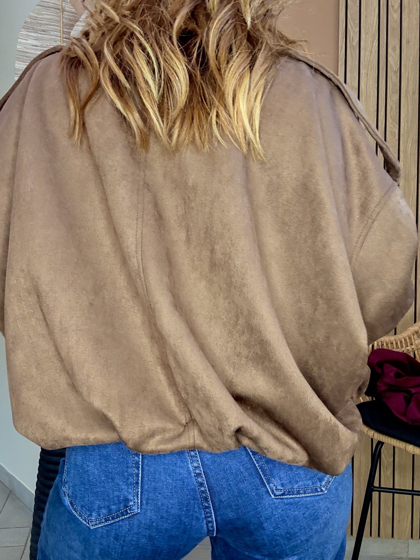 Veste Sienna suédine Chocolat
