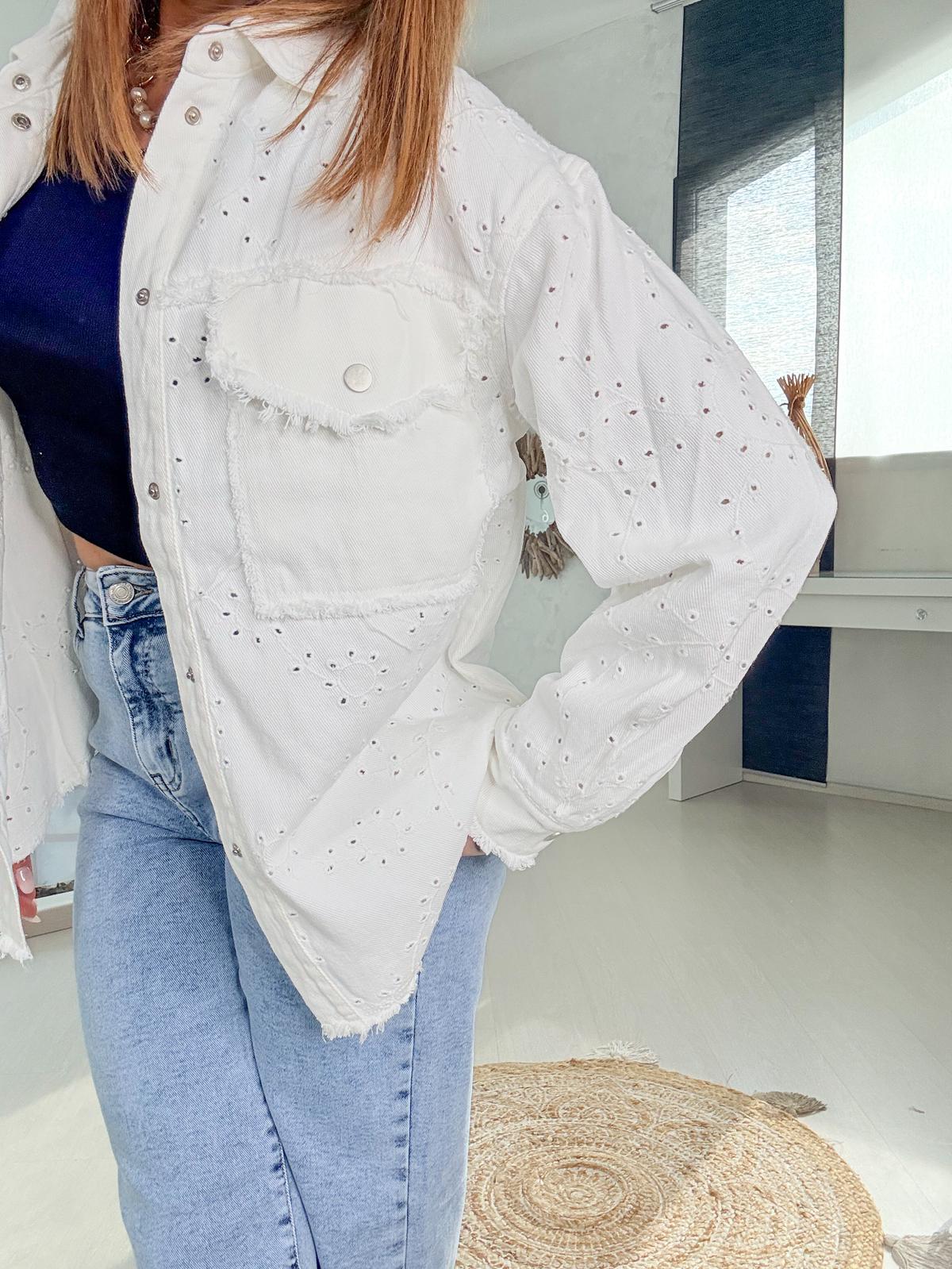 Veste Brodée en Jean Léana