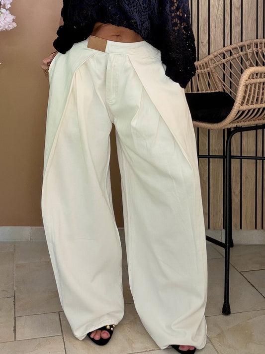 Pantalon jean Modern Pleats blanc
