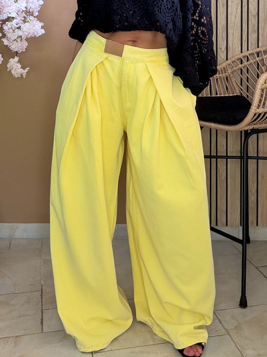 Pantalon jean Modern Pleats jaune