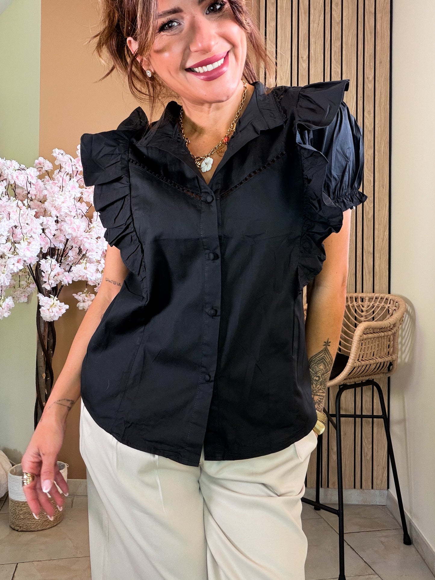 Chemise Chic in Black