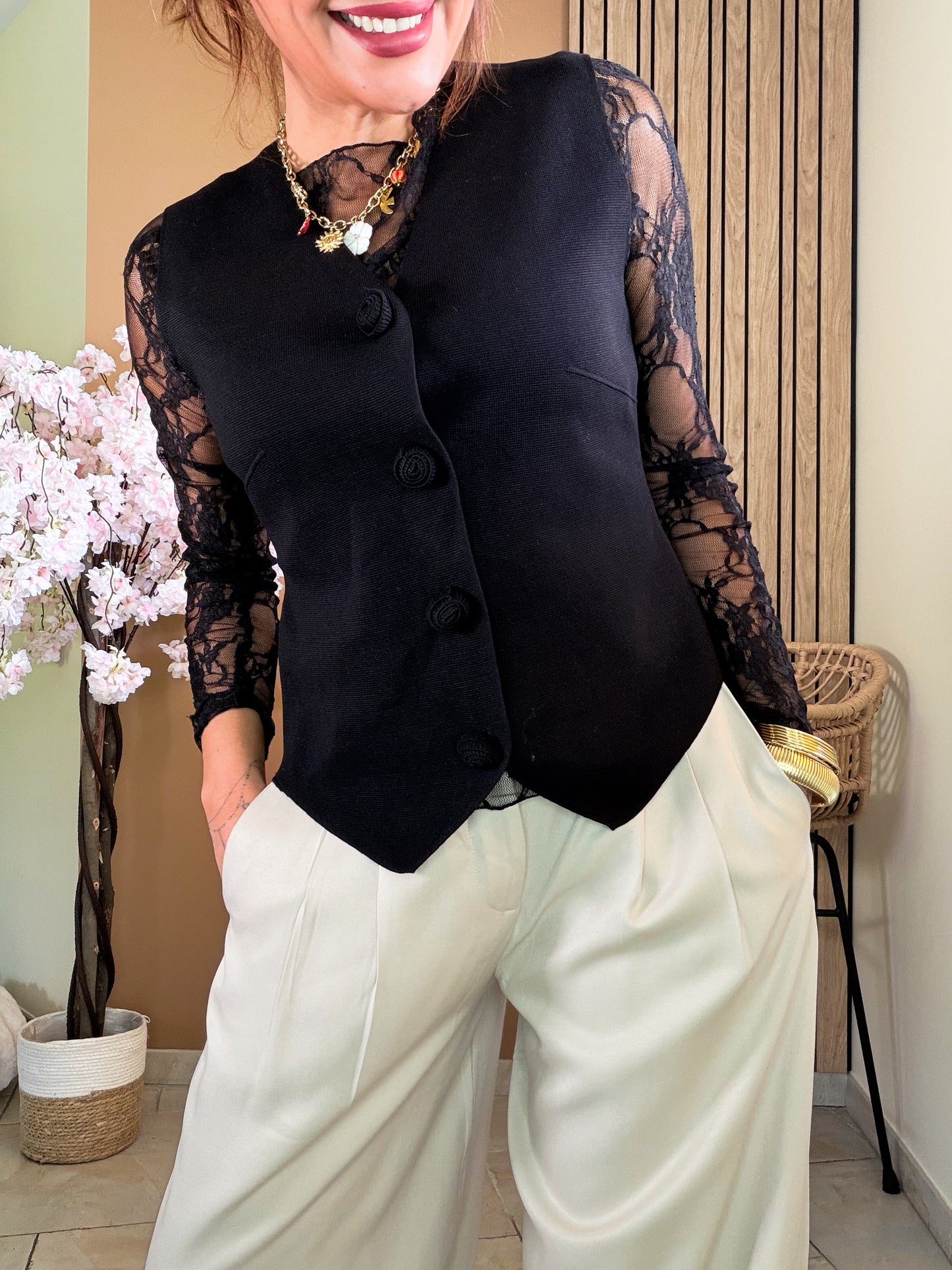 Gilet Bloom Couture Noir