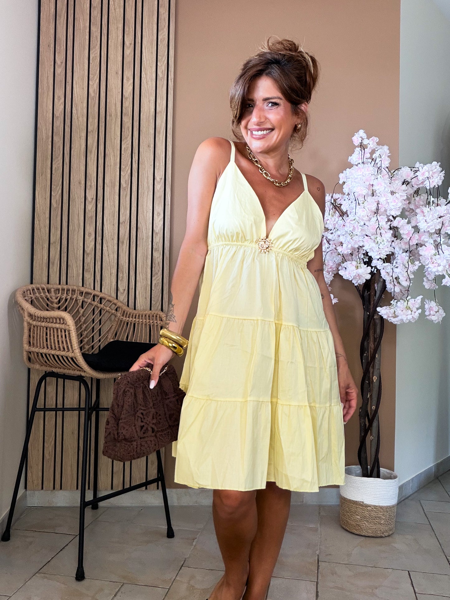 Robe Solaria Jaune courte