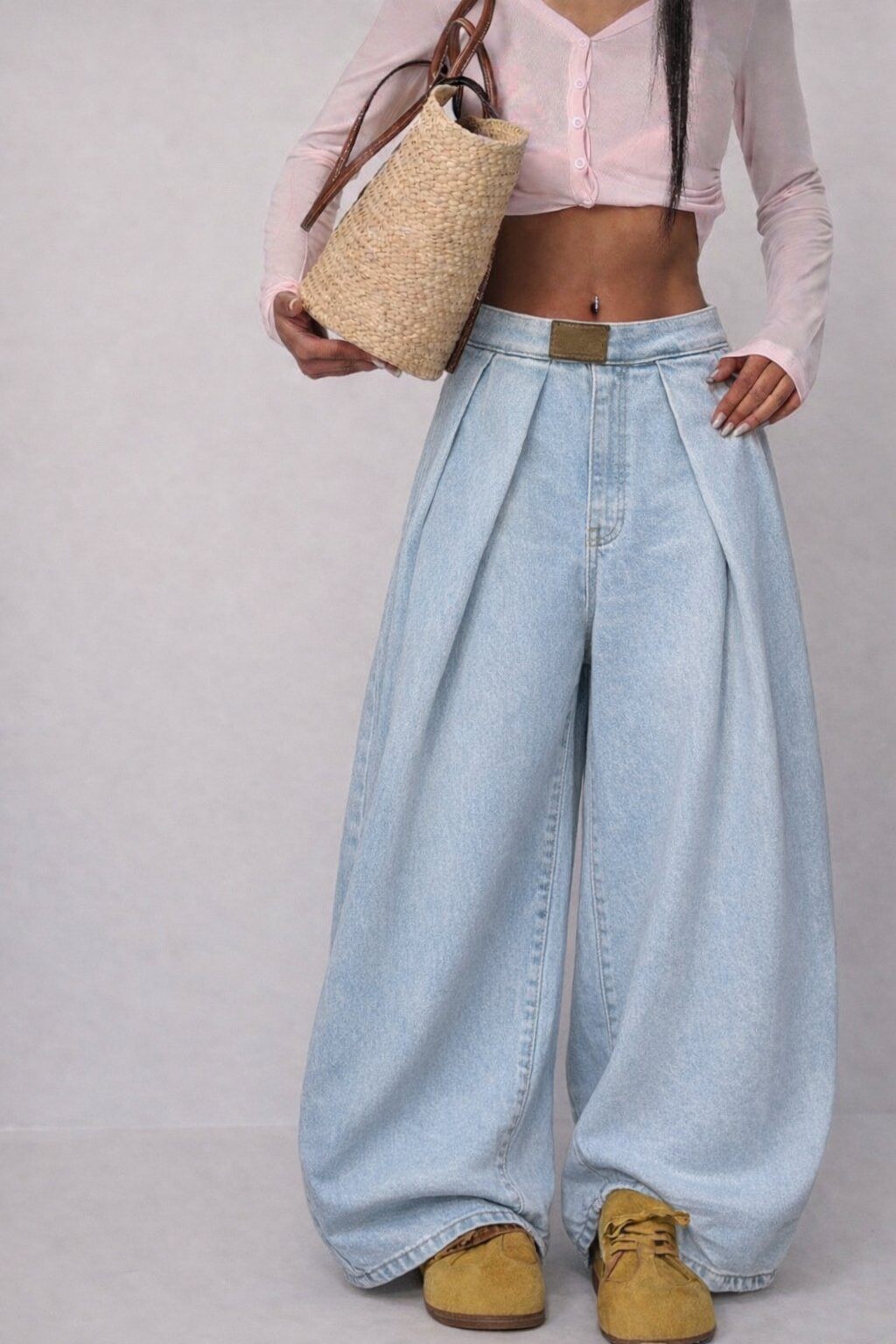 Pantalon jean Modern Pleats bleu