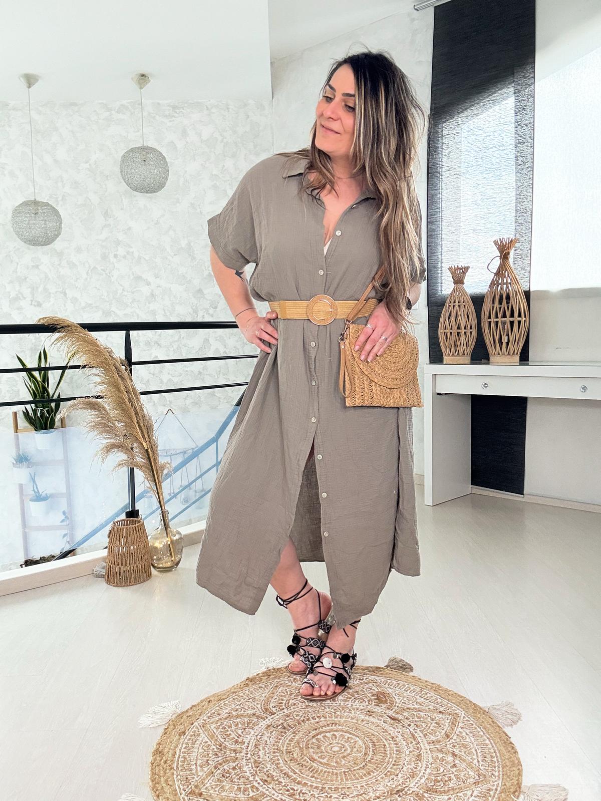 Robe Longue en Gaze de Coton Amélia