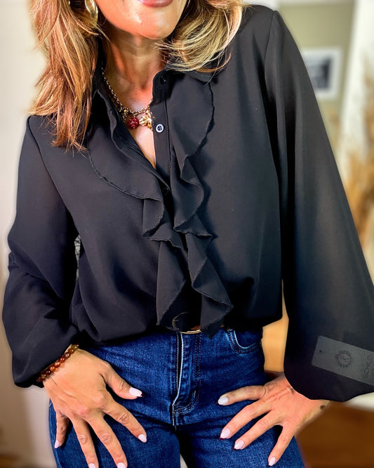 Chemise / Top noir Brooklyn