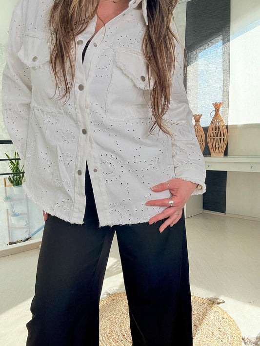 Veste Brodée en Jean Léana