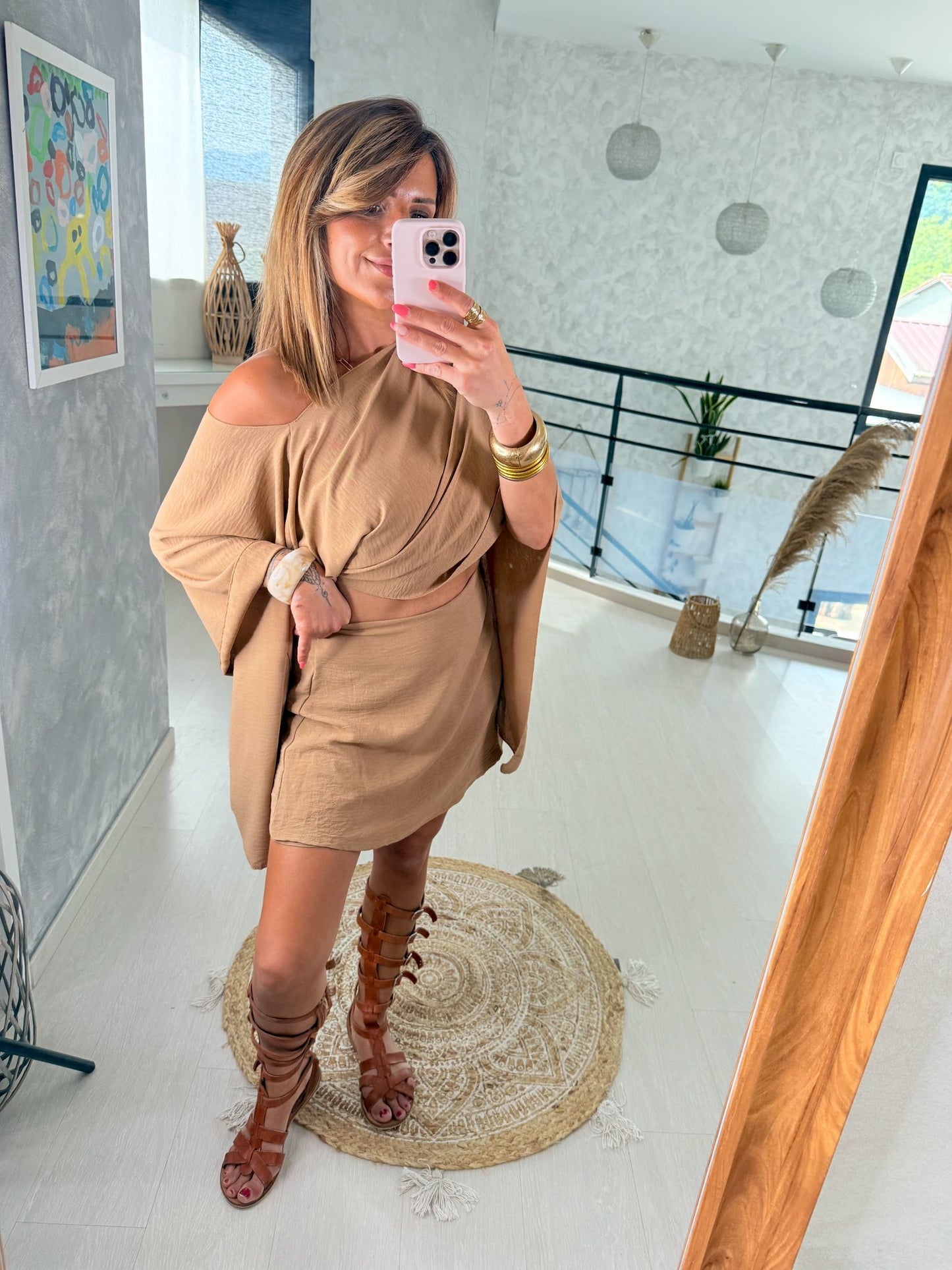 Jupe short Sunny Caramel