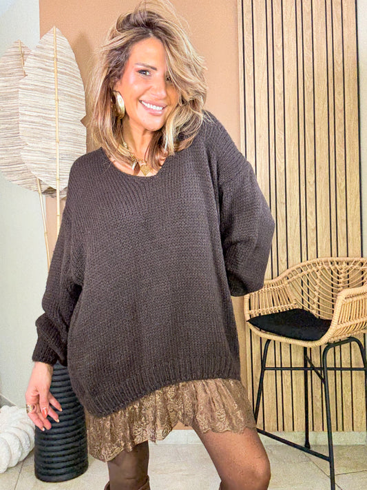 Robe Pull Mia Moon Chocolat