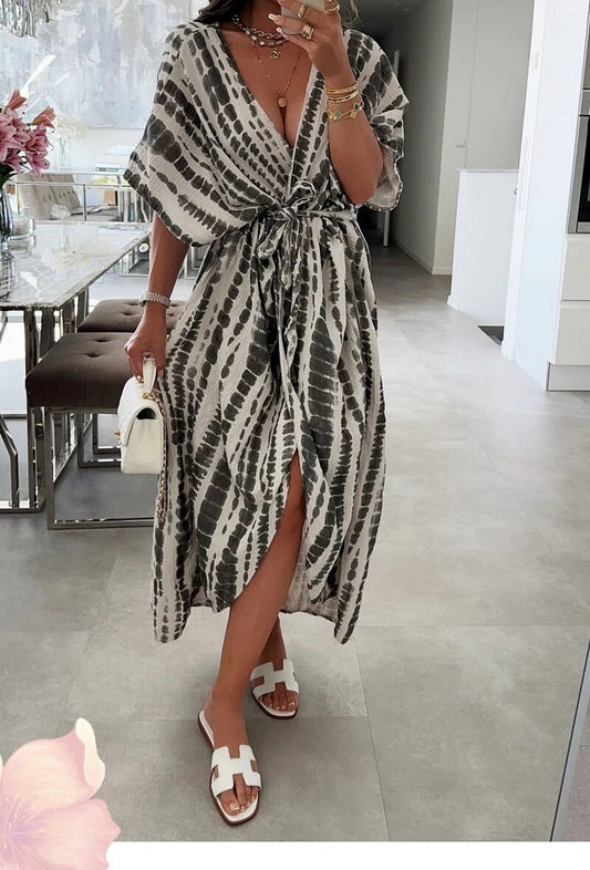 Robe Imprimée en Gaze de Coton Flore