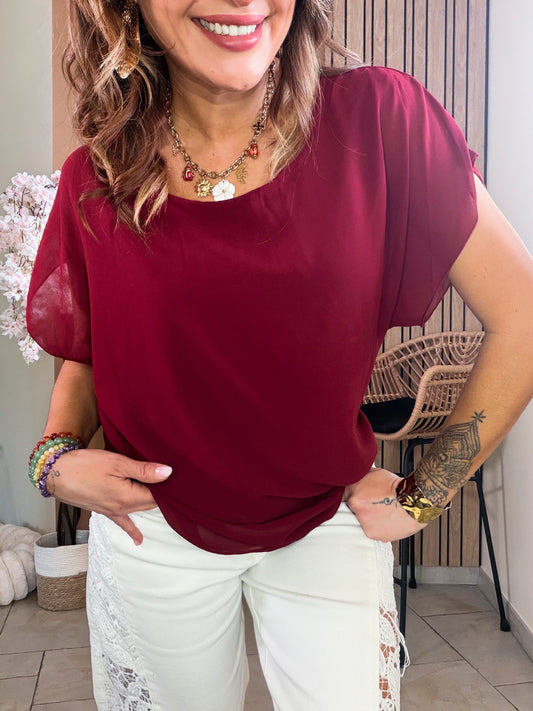 Top / Blouse Giovanni Bordeaux
