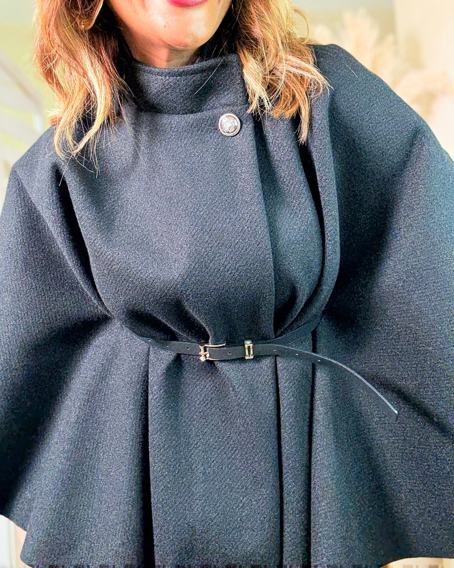 Poncho noir Manhattan