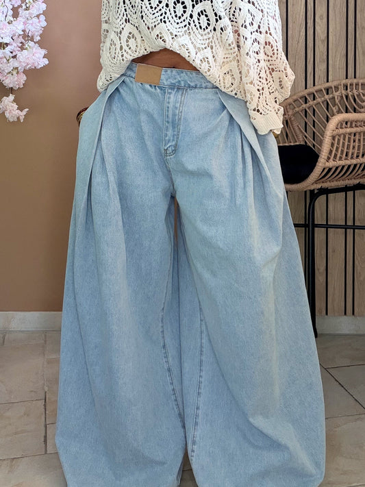 Pantalon jean Modern Pleats bleu