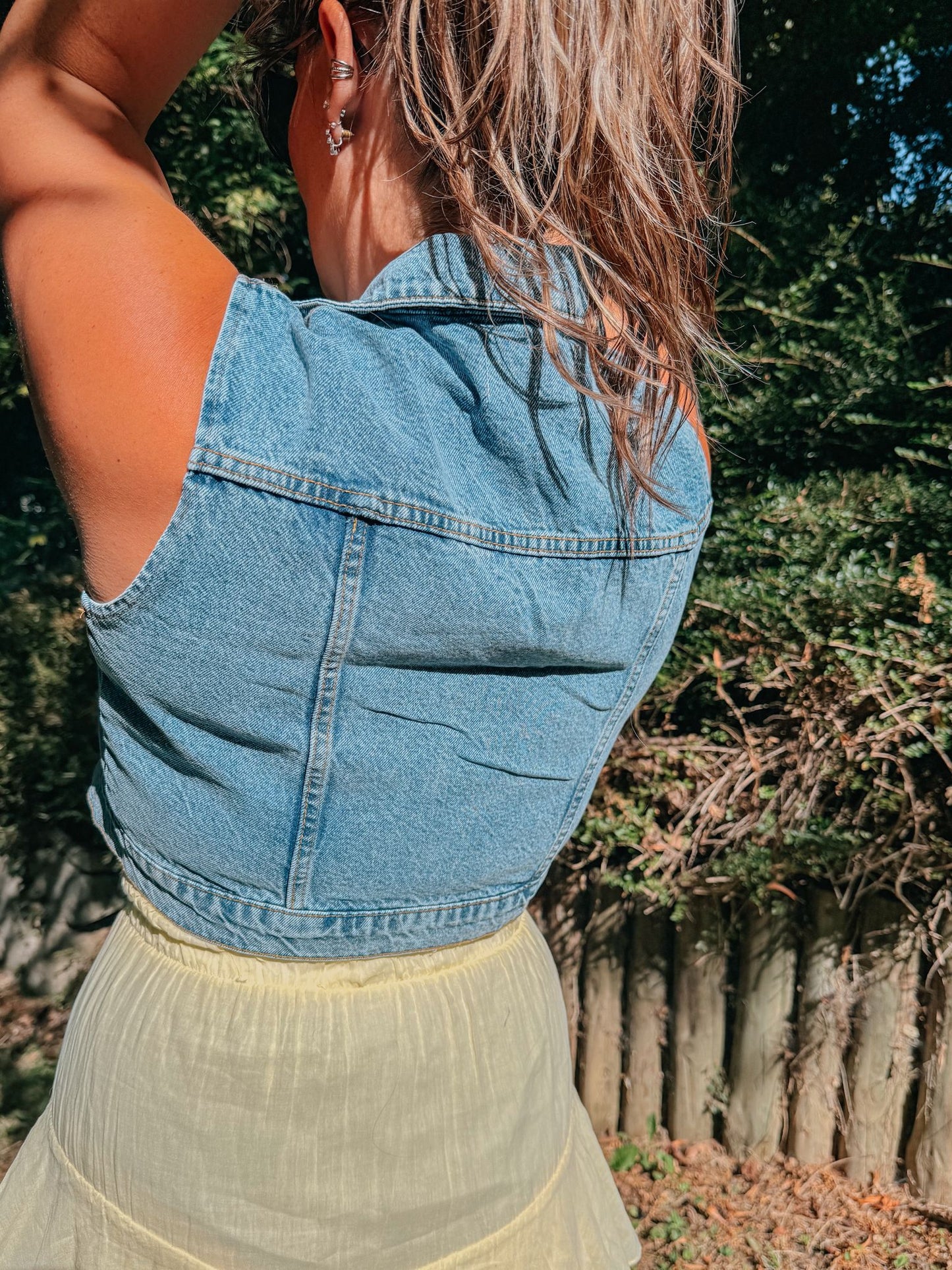 Veste en jeans noeud