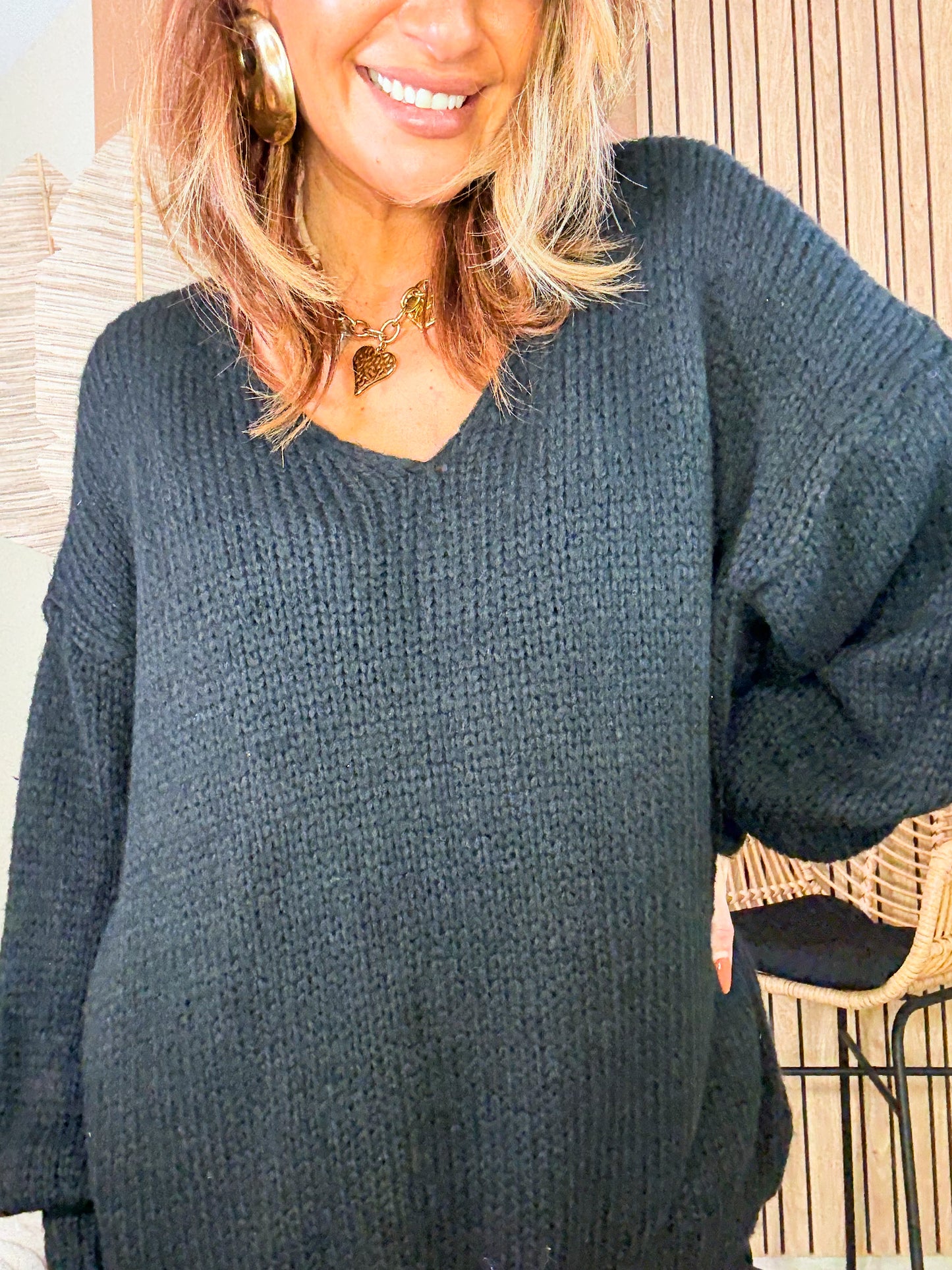 Robe Pull Mia Moon Noir