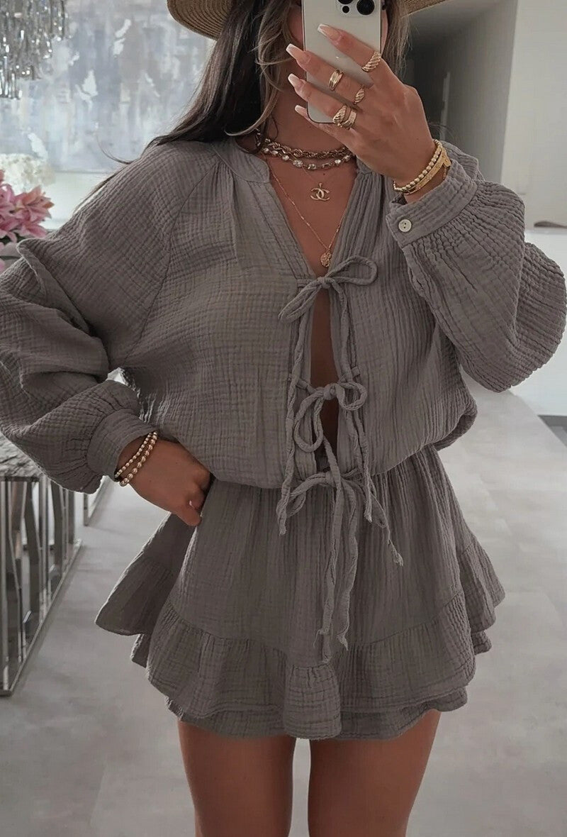 Combishort en Gaze de Coton Haley