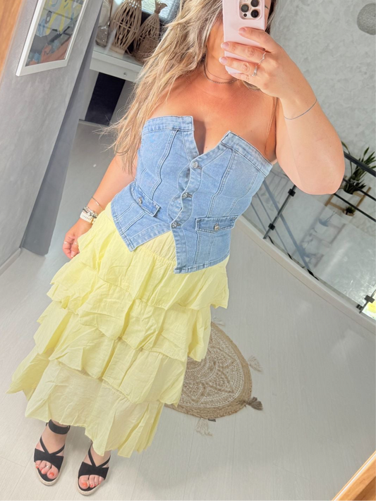 Top Bustier en jeans