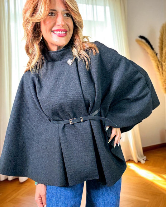 Poncho noir Manhattan