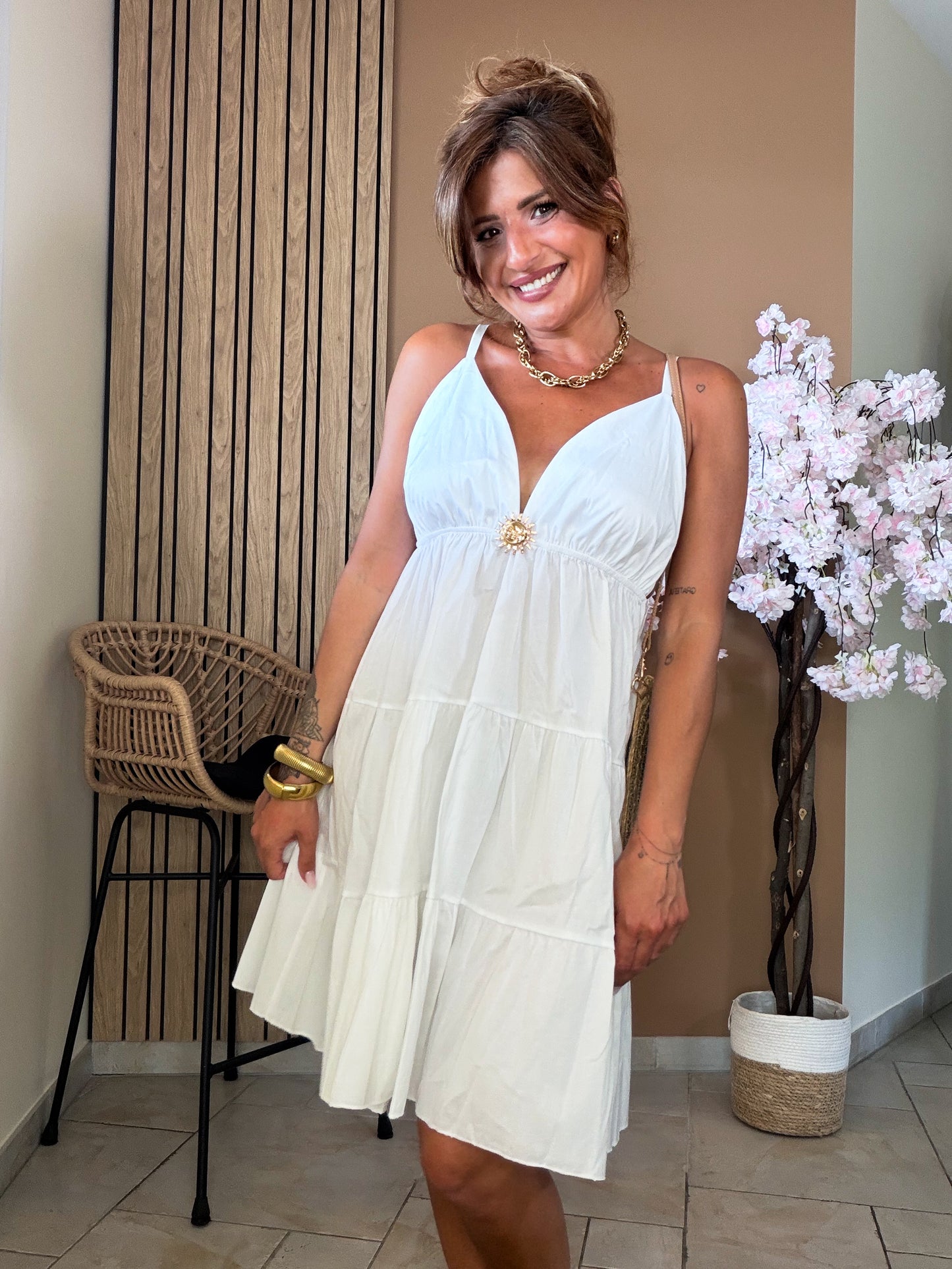 Robe Solaria Blanche courte