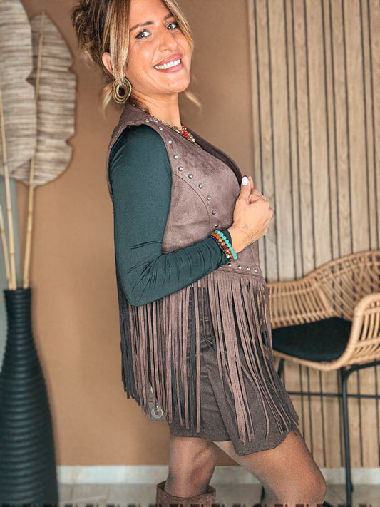 Veste Suédine Western