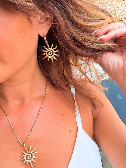 Boucles d’oreilles soleil