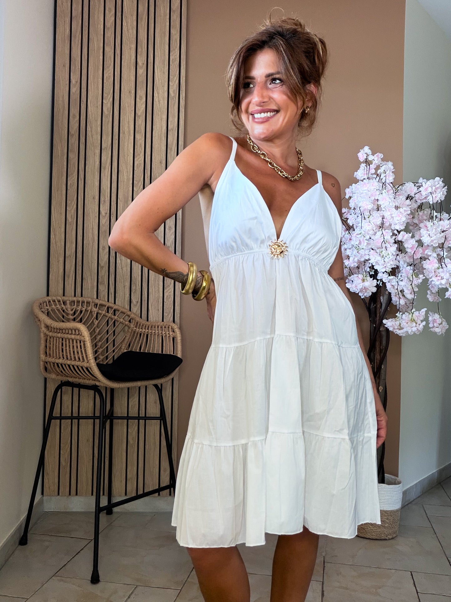 Robe Solaria Blanche courte