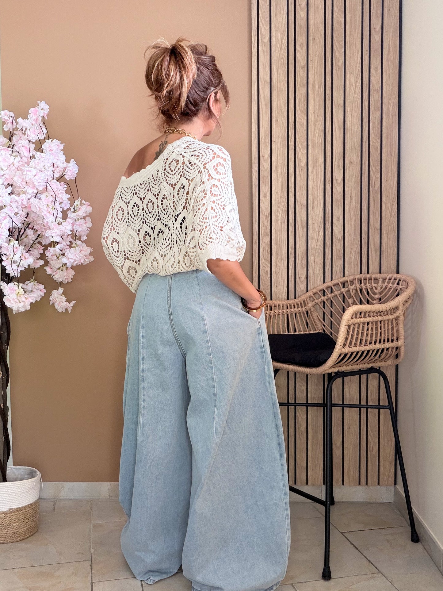 Pantalon jean Modern Pleats bleu