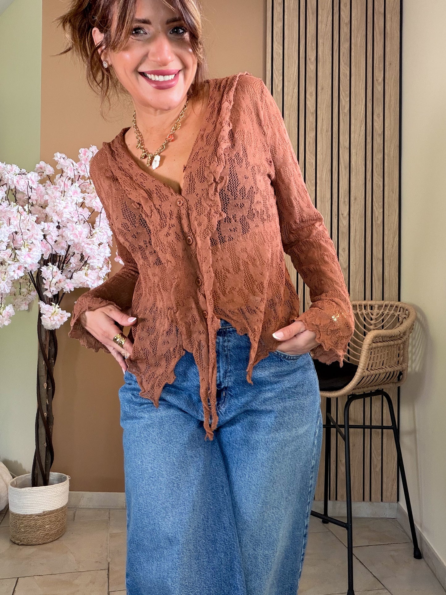 Top Cardigan Romance