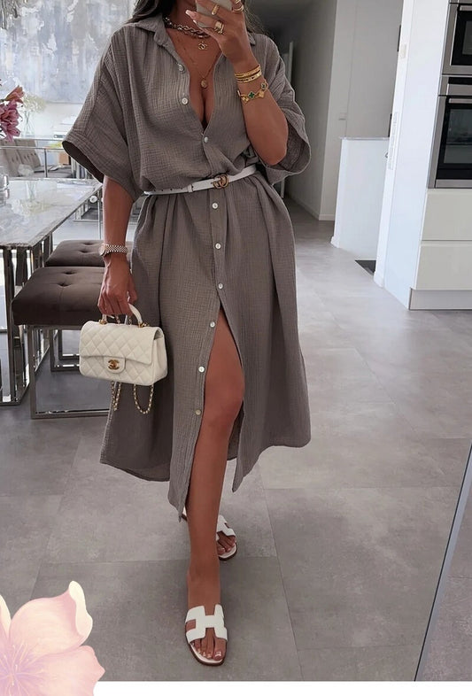 Robe Longue en Gaze de Coton Amélia