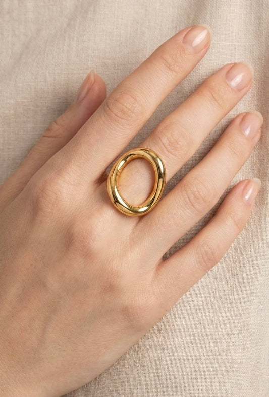 Bague golden twist