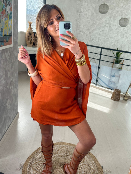 Jupe short Sunny rouille