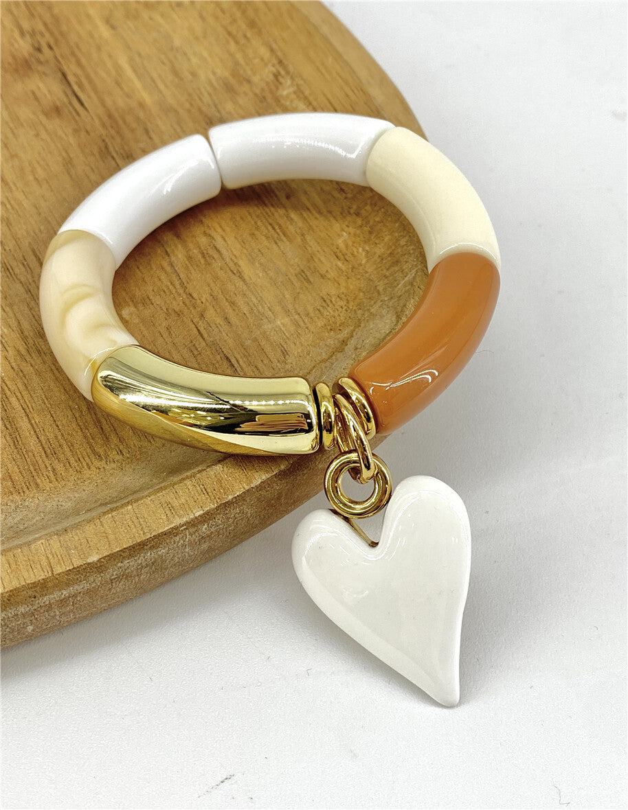 Bracelet Heart Blanc