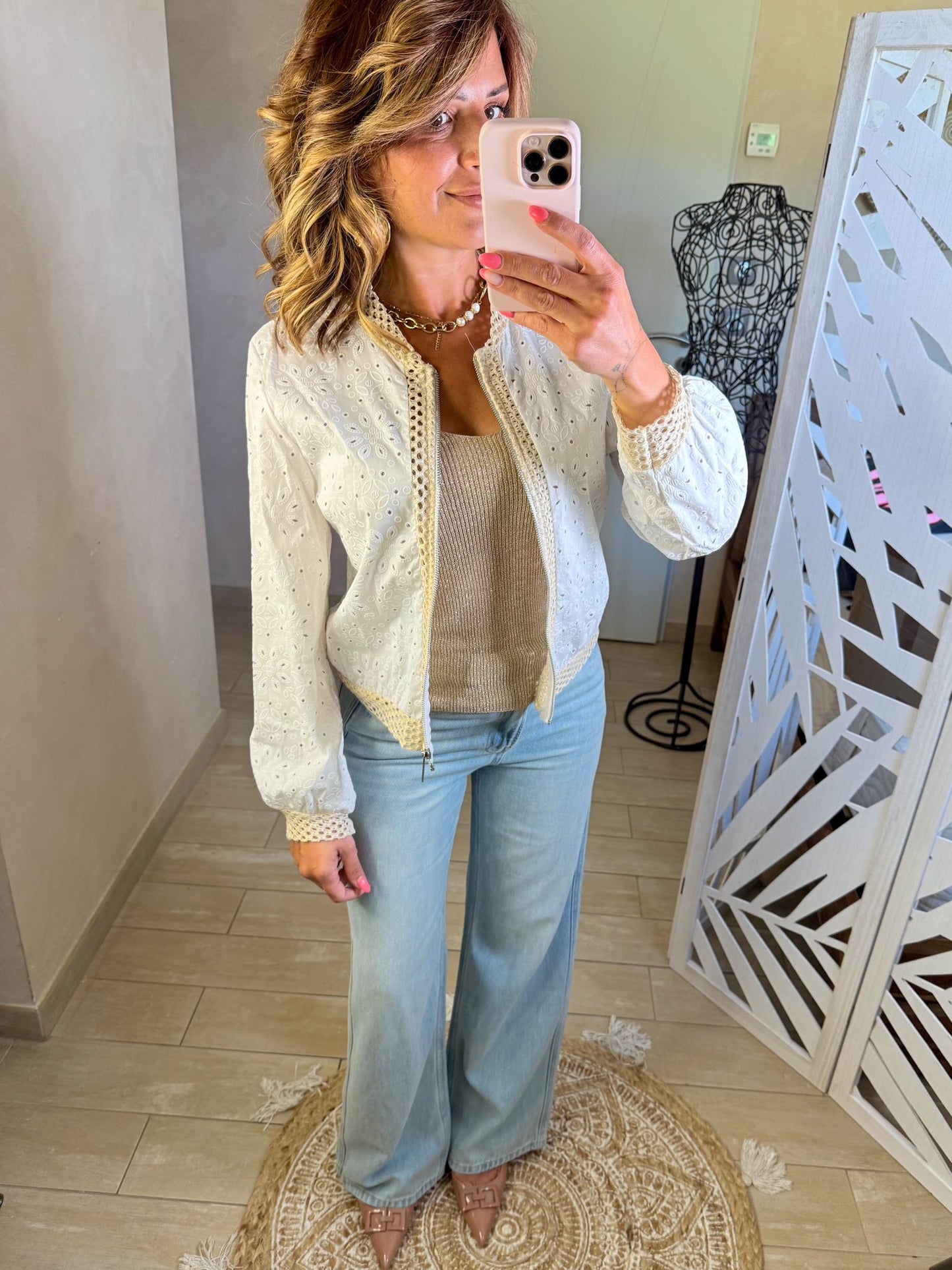 Veste bomber brodée Mélodie