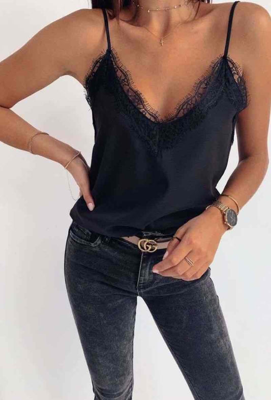 Top dentelle Noir Laura