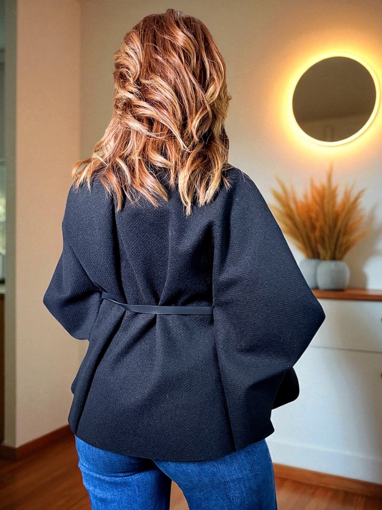 Poncho noir Manhattan