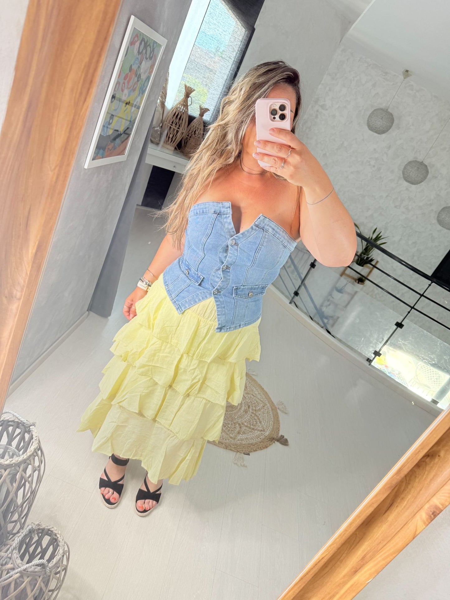 Top Bustier en jeans
