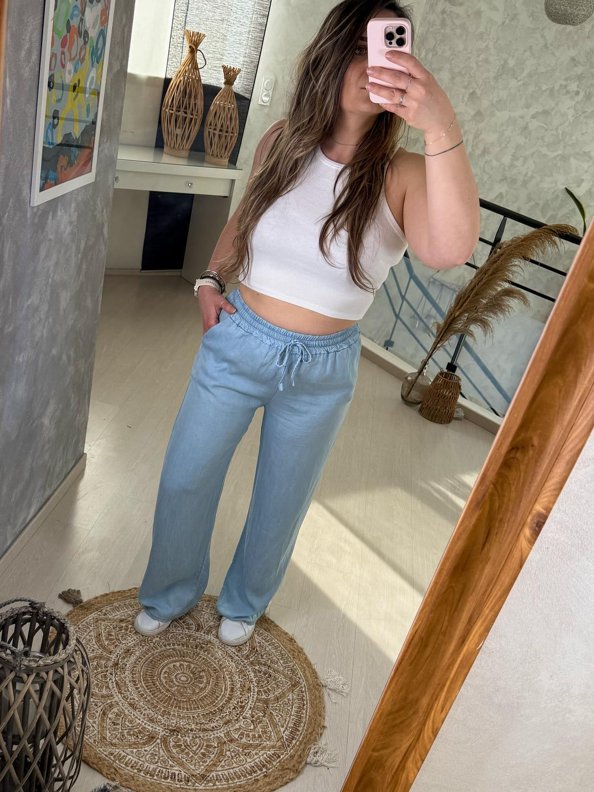 Pantalon Fluide effet jeans Emma