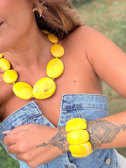 Collier Luna jaune